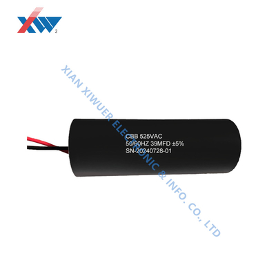 Black Film Capacitor 525V 66μF With Lead Self Healing Capacitor With Inductance For High Voltage Generator
