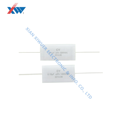 Power Film Capacitor 1200VDC 0.47μF Axial Leaded With Polypropylene Dielectric High Pulse Current
